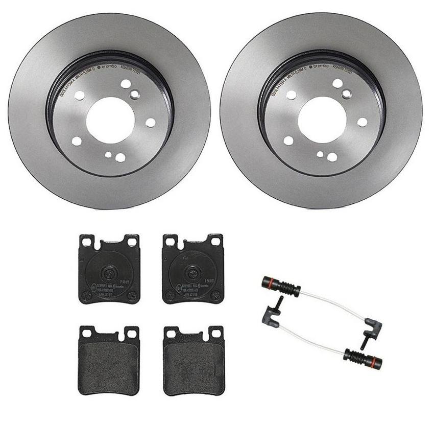 Mercedes Brembo Brakes Kit – Pads and Rotors Rear (290mm) (Low-Met) 210423101264 – Brembo 1539215KIT