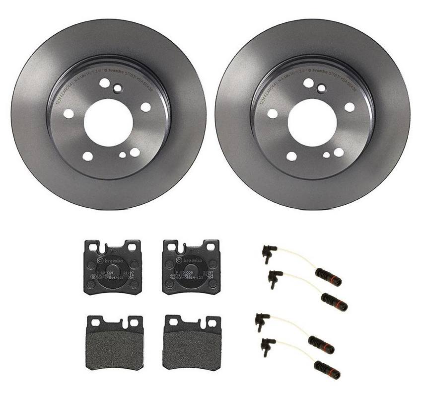 Mercedes Brembo Brakes Kit – Pads and Rotors Rear (278mm) (Low-Met) 005420172041 – Brembo 1539217KIT