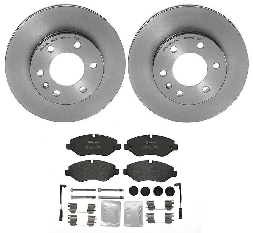 Mercedes Sprinter Brakes Kit – Pads and Rotors Front (300mm) (Low-Met) 9064210012 – Brembo 1539239KIT