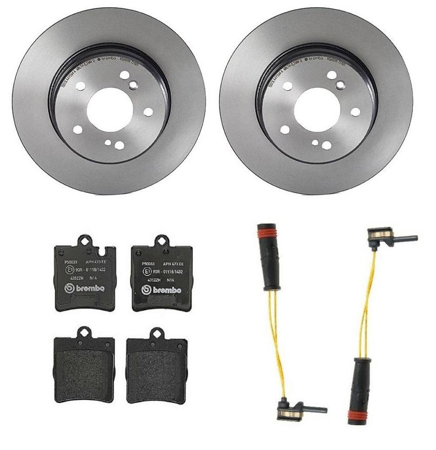 Mercedes Brembo Brakes Kit – Pads and Rotors Rear (290mm) (Low-Met) 210423101264 – Brembo 1539250KIT