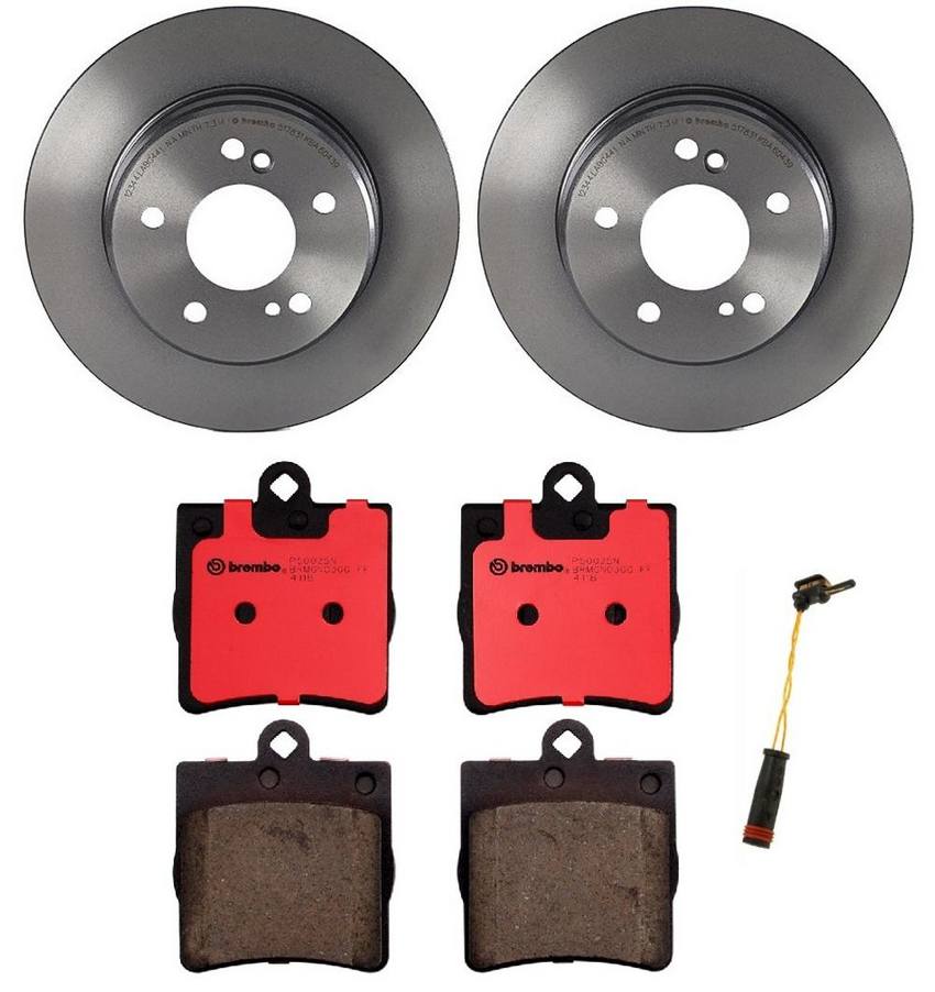 Mercedes Brembo Brakes Kit – Pads and Rotors Rear (278mm) (Ceramic) 004420172041 – Brembo 1539264KIT