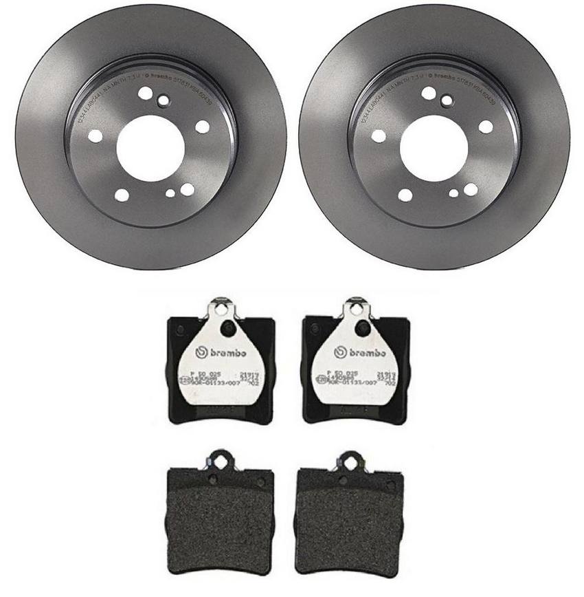 Mercedes Brembo Brakes Kit – Pads and Rotors Rear (278mm) (Low-Met) 004420172041 – Brembo 1539275KIT