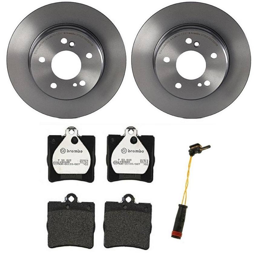 Mercedes Brembo Brakes Kit – Pads and Rotors Rear (278mm) (Low-Met) 004420172041 – Brembo 1539279KIT