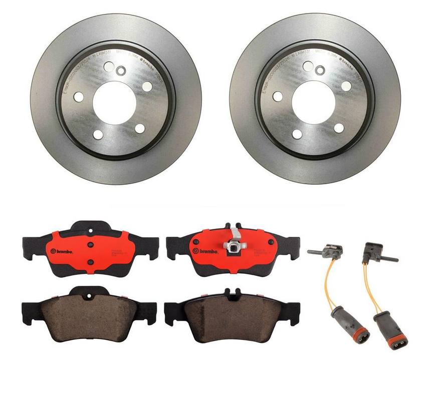 Mercedes Brembo Brakes Kit – Pads and Rotors Rear (300mm) (Ceramic) 006420012064 – Brembo 1539282KIT