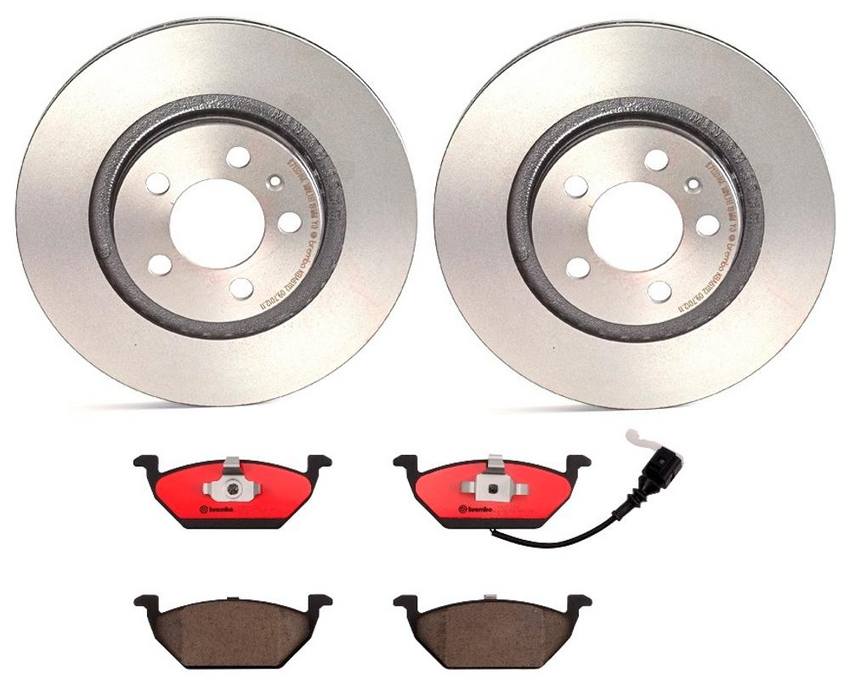 VW Brakes Kit – Brembo Pads and Rotors Front (280mm) (Ceramic) 1K0698151D – Brembo 1539604KIT