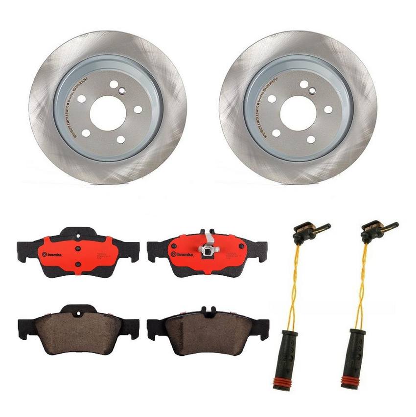 Mercedes Brembo Brakes Kit – Pads and Rotors Rear (300mm) (Ceramic) 220423011264 – Brembo 1539849KIT