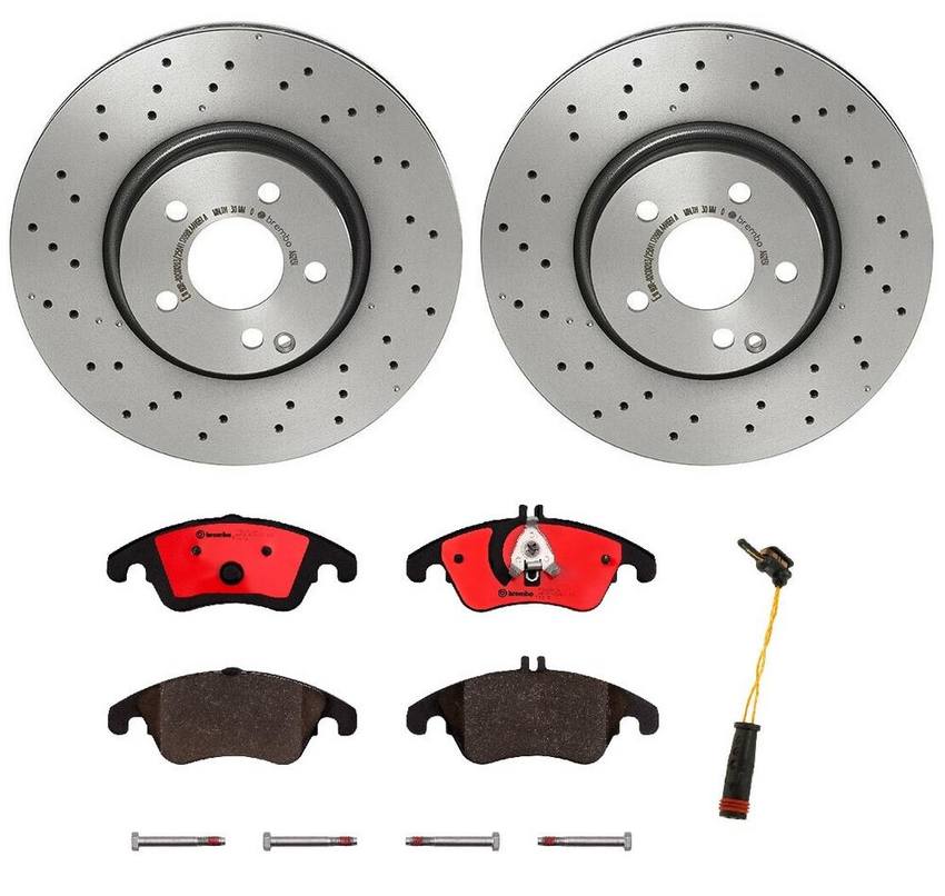 Mercedes Brakes Kit – Brembo Pads and Rotors Front (322mm) (Ceramic) 2115401717 – Brembo 1539878KIT