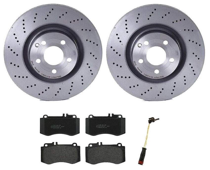 Mercedes Brakes Kit – Brembo Pads and Rotors Front (344mm) (Low-Met) 2115401717 – Brembo 1540033KIT