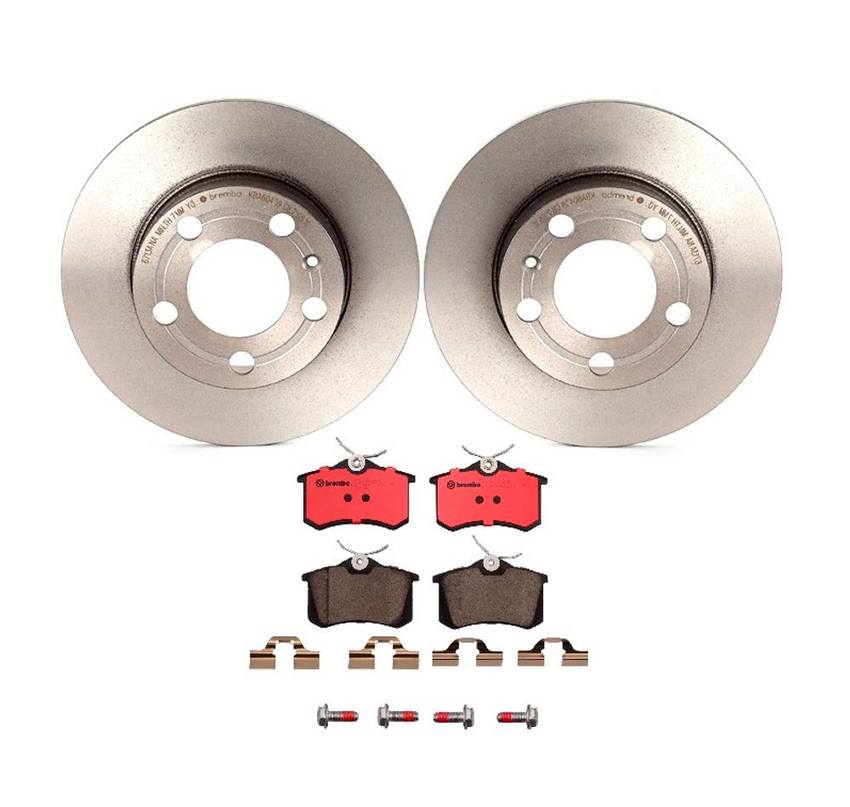 Audi VW Brakes Kit – Pads and Rotors Rear (232mm) (Ceramic) 8E0698451L – Brembo 1540082KIT