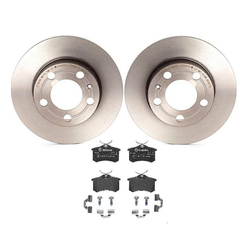 Audi VW Brakes Kit – Pads and Rotors Rear (232mm) (Low-Met) 8E0698451L – Brembo 1540098KIT