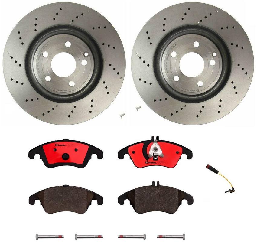 Mercedes Brakes Kit – Brembo Pads and Rotors Front (344mm) (Ceramic) 2115401717 – Brembo 1540157KIT