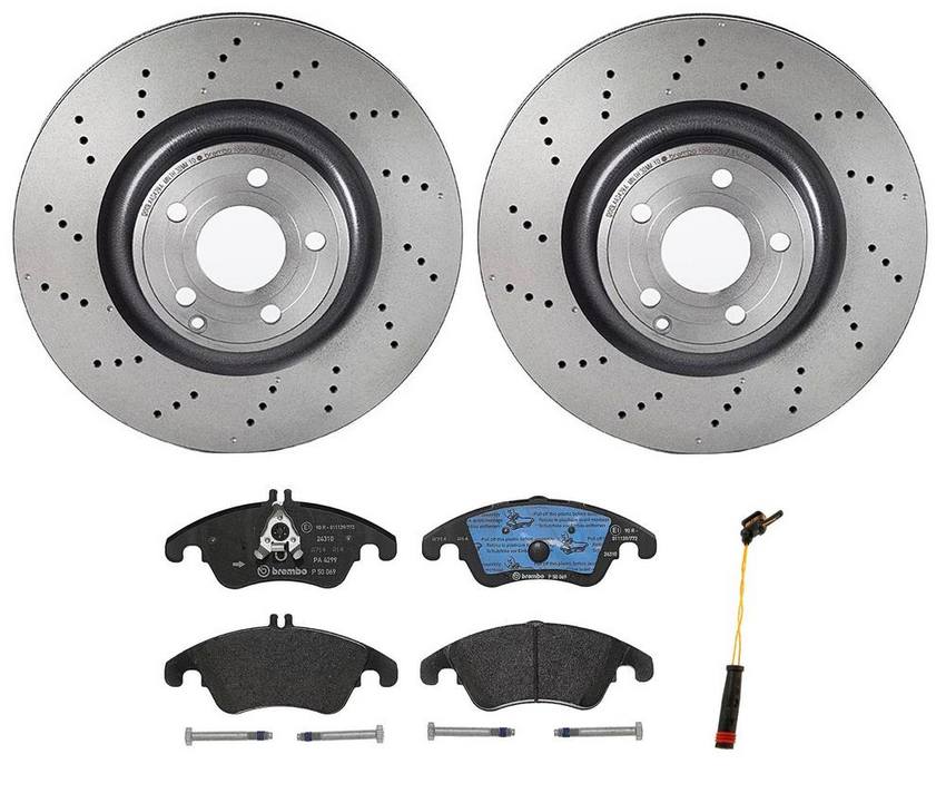 Brembo Brake Pads and Rotors Kit – Front (344mm) (Low-Met)