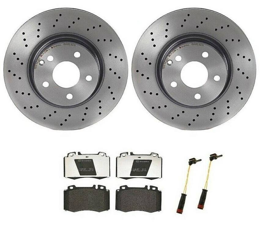 Mercedes Brakes Kit – Brembo Pads and Rotors Front (312mm) (Low-Met) 220421091264 – Brembo 1540314KIT