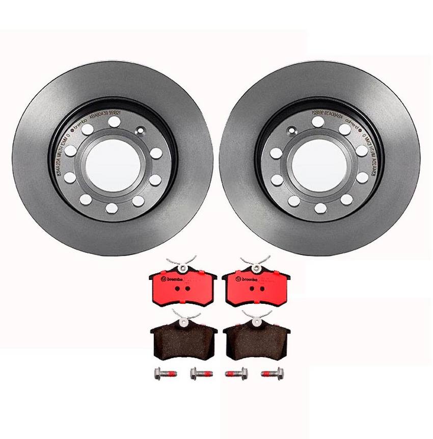 Audi Brembo Brake Kit – Pads and Rotors Rear (255mm) (Ceramic) 8E0698451L – Brembo 1540980KIT