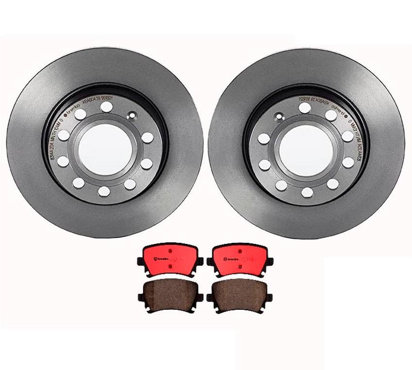 Audi Brembo Brake Kit – Pads and Rotors Rear (255mm) (Ceramic) 8E0698451J – Brembo 1541006KIT