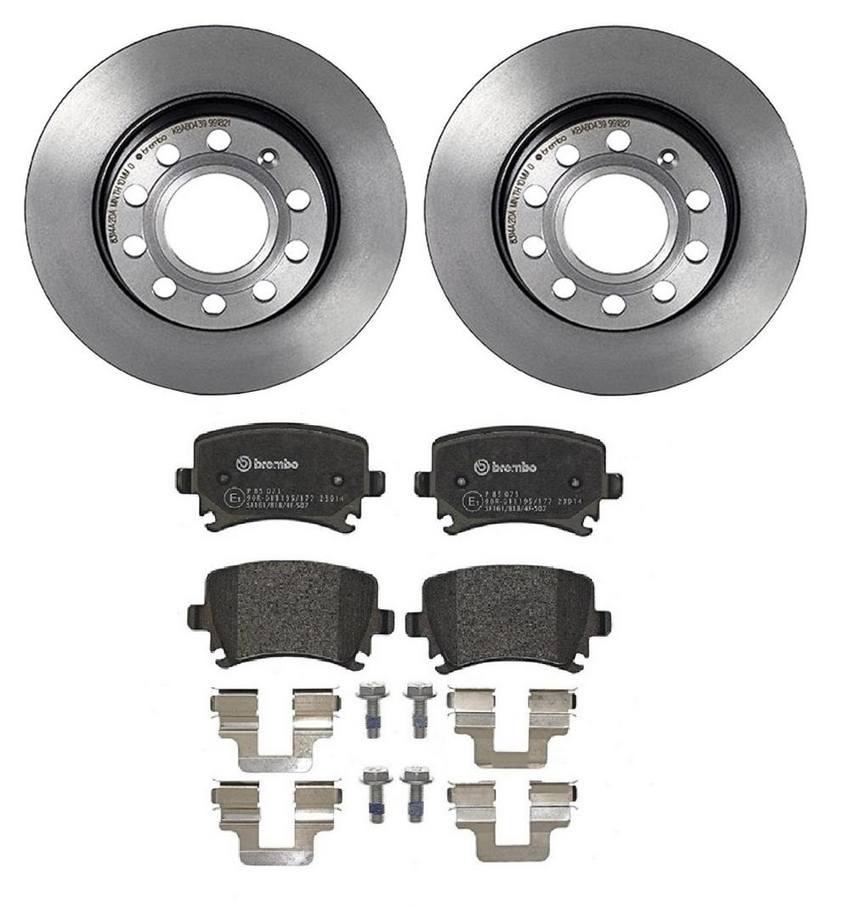 Brembo Brakes Kit – Pads and Rotors Rear (255mm) (Low-Met)