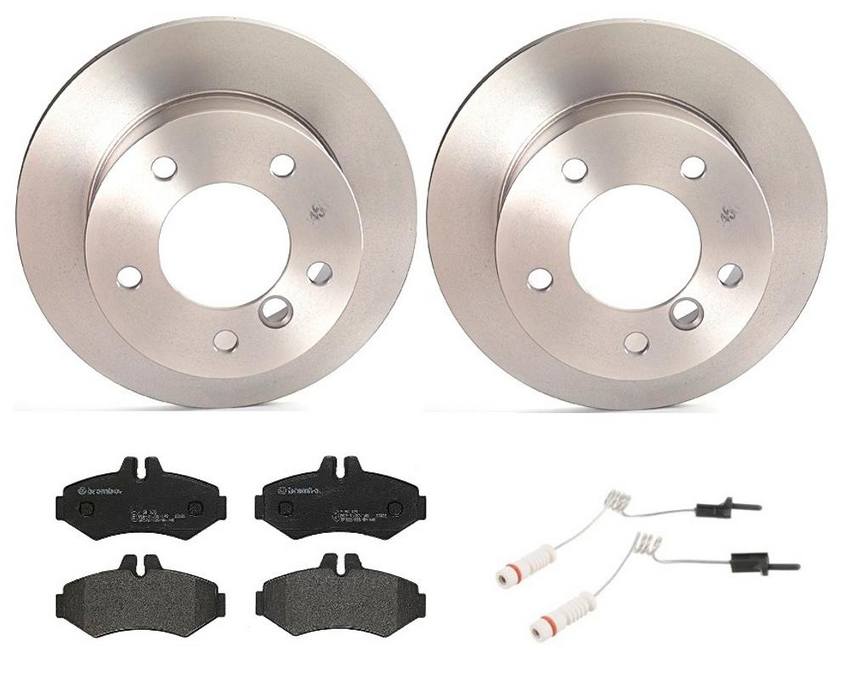 Mercedes Brembo Brakes Kit – Pads and Rotors Rear (272mm) (Low-Met) 902423061207 – Brembo 1541149KIT