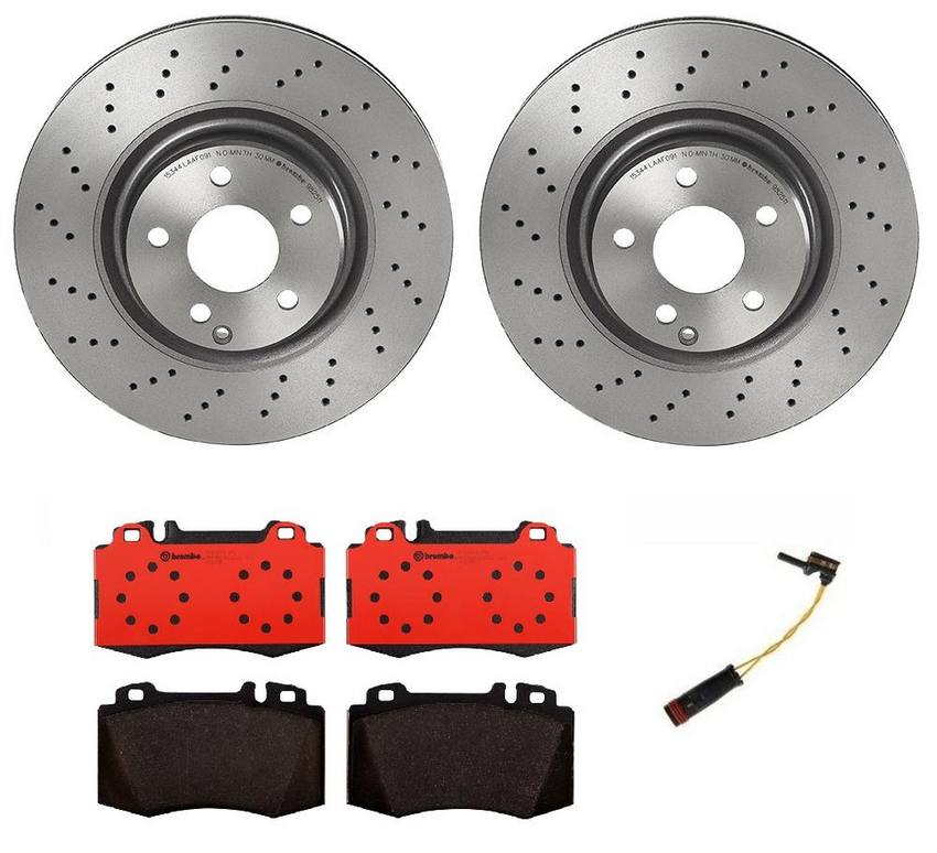 Mercedes Brakes Kit – Brembo Pads and Rotors Front (330mm) (Ceramic) 005420952041 – Brembo 1541387KIT