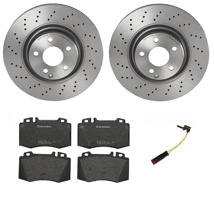 Mercedes Brakes Kit – Brembo Pads and Rotors Front (330mm) (Low-Met) 005420952041 – Brembo 1541392KIT