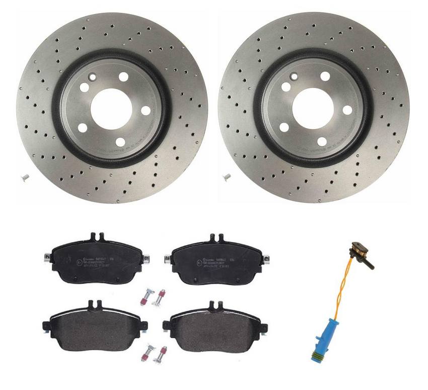 Mercedes Brakes Kit – Brembo Pads and Rotors Front (320mm) (Low-Met) 1695401617 – Brembo 1541577KIT