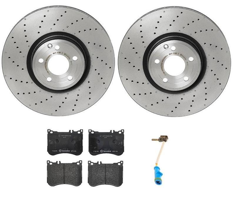 Mercedes Brakes Kit – Brembo Pads and Rotors Front (360mm) (Low-Met) 231421131207 – Brembo 1541598KIT