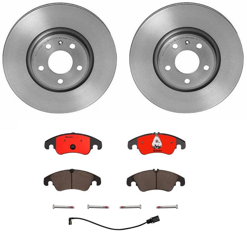 Audi Brake Kit – Pads and Rotors Front (320mm) (Ceramic) 8R0698151A – Brembo 1541619KIT