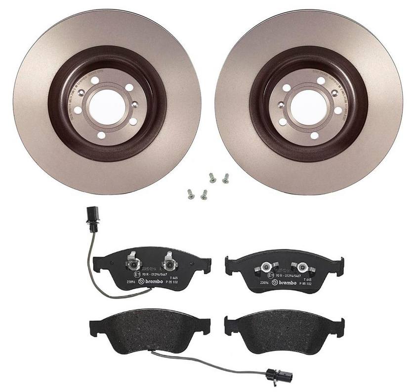 Audi VW Brakes Kit – Pads and Rotors Front (360mm) (Low-Met) 4E0698151J – Brembo 1548873KIT