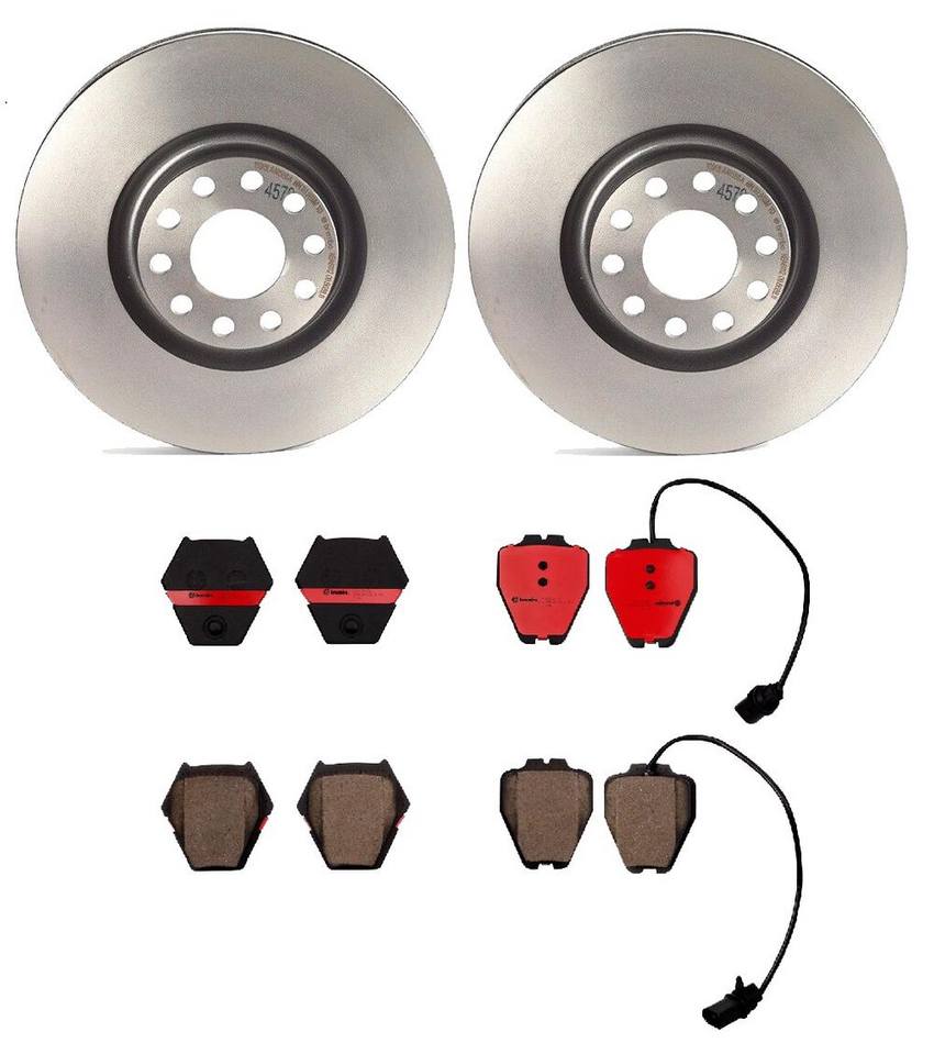 Audi Brake Kit – Pads and Rotors Front (321mm) (Ceramic) 8E0615301AD – Brembo 1548884KIT