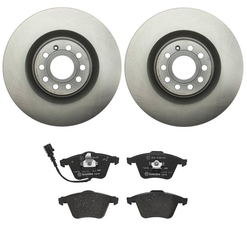 VW Brakes Kit – Brembo Pads and Rotors Front (345mm) (Low-Met) 8J0698151F – Brembo 1548915KIT