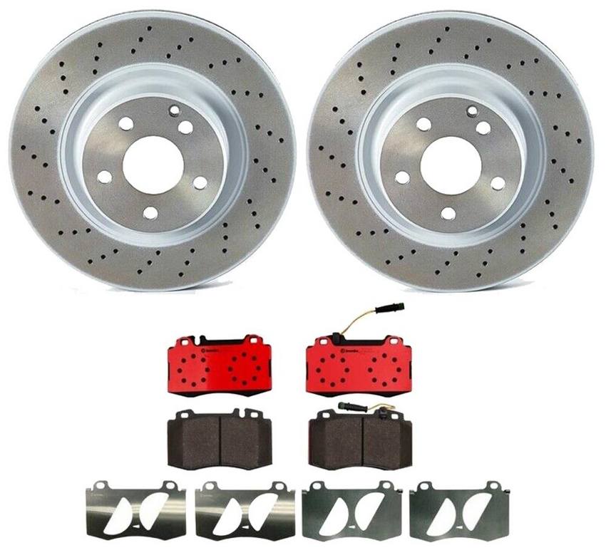 Mercedes Brakes Kit – Brembo Pads and Rotors Front (330mm) (Ceramic) 220421251264 – Brembo 1549092KIT