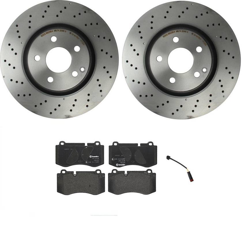 Mercedes Brakes Kit – Brembo Pads and Rotors Front (335mm) (Low-Met) 221421171207 – Brembo 1549232KIT