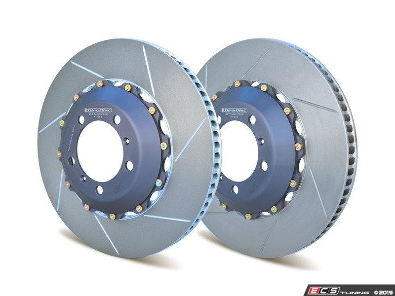 Front 2-Piece Floating Slotted Rotors - Pair (380mm)