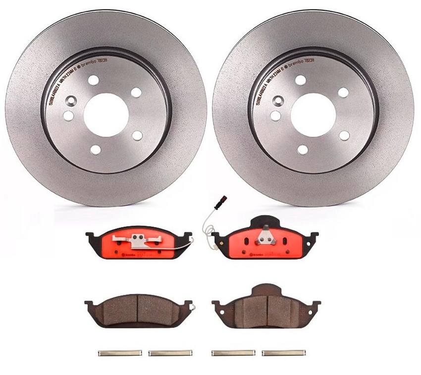 Mercedes Brakes Kit – Brembo Pads and Rotors Front (303mm) (Ceramic) 163420122041 – Brembo 1552139KIT