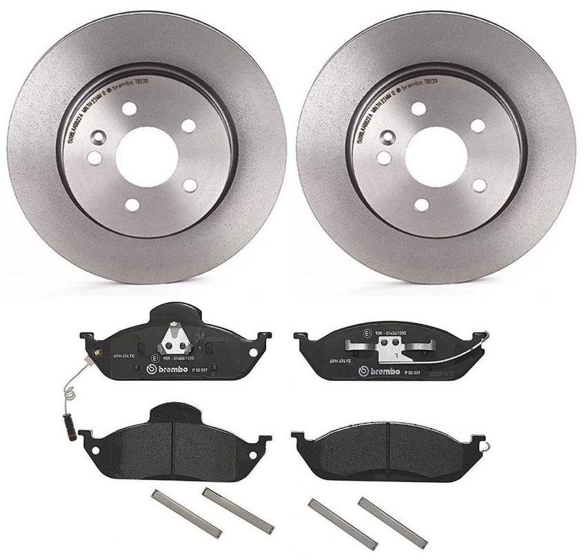 Mercedes Brakes Kit – Brembo Pads and Rotors Front (303mm) (Low-Met) 163420122041 – Brembo 1552294KIT