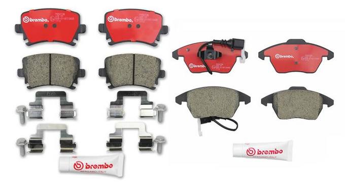 Audi VW Brakes Kit – Brembo Pads Front and Rear(Ceramic) 8J0698151C – Brembo 1552587KIT