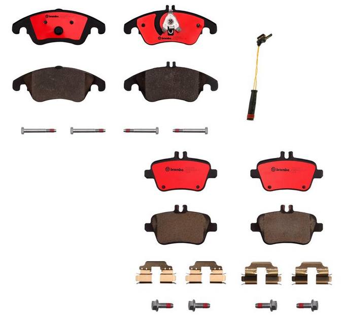 Mercedes Brakes Kit – Brembo Pads Front and Rear (Ceramic) 2115401717 – Brembo 1557668KIT