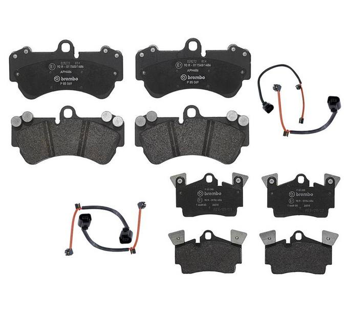 Porsche VW Brakes Kit – Brembo Pads Front and Rear (Low-Met) 7L6698451D – Brembo 1560169KIT