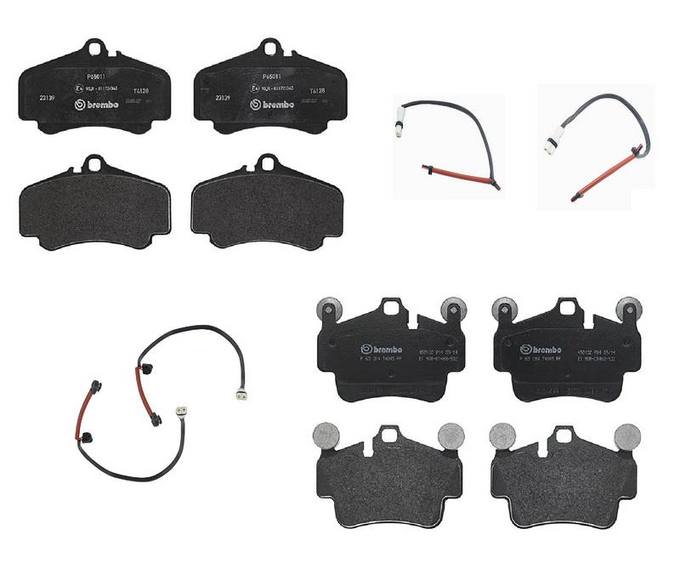 Porsche Brakes Kit – Brembo Pads Front and Rear (Low-Met) 99761275700 – Brembo 1560225KIT