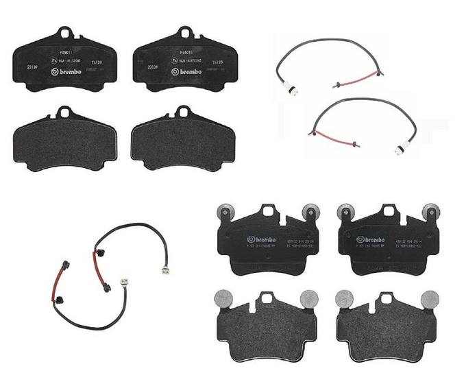 Porsche Brakes Kit – Brembo Pads Front and Rear (Low-Met) 99761268000 – Brembo 1560258KIT