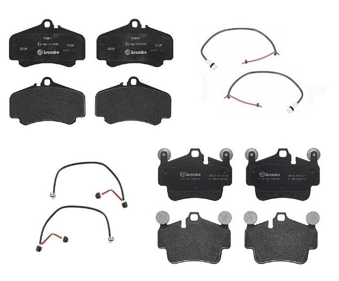 Porsche Brakes Kit – Brembo Pads Front and Rear (Low-Met) 99761275400 – Brembo 1560278KIT