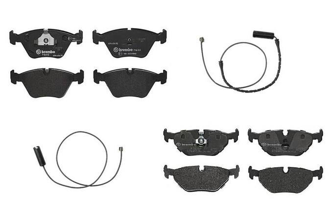 BMW SAAB Brakes Kit – Brembo Pads Front and Rear (Low-Met) 5058110 – Brembo 1560699KIT