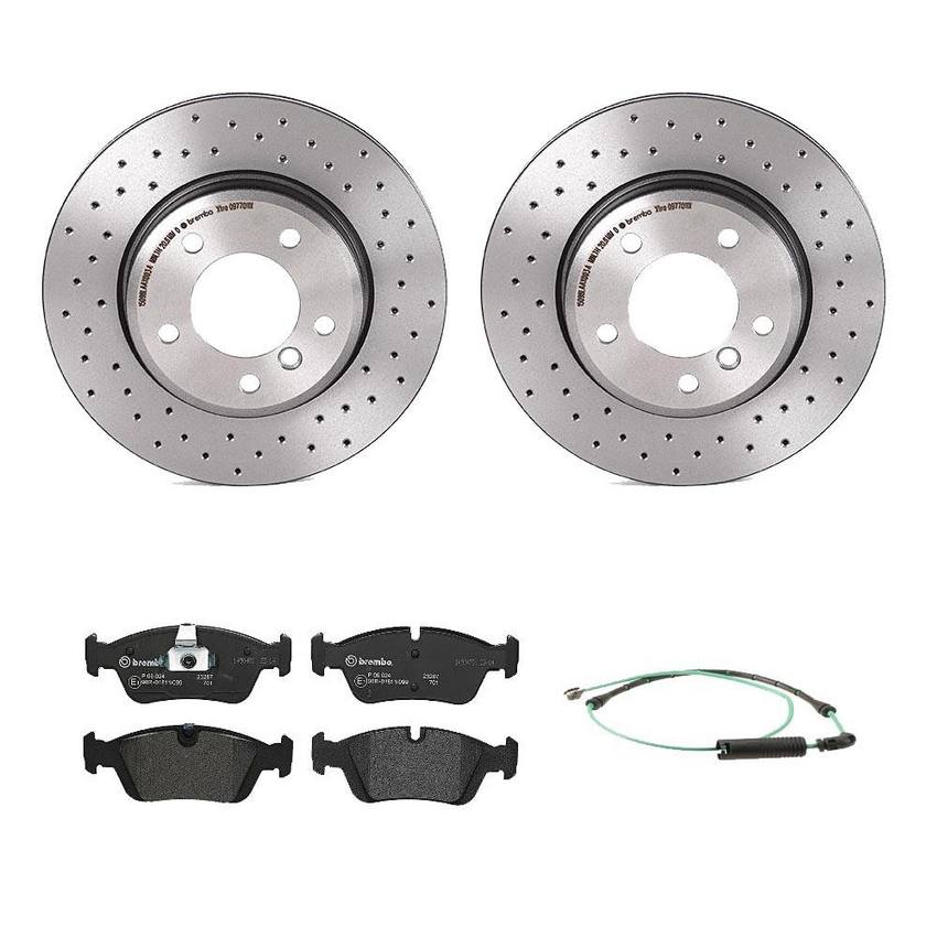 BMW Brembo Brake Kit – Pads and Rotors Front (300mm) (Xtra) (Low-Met) 34356751311 – Brembo 1563922KIT