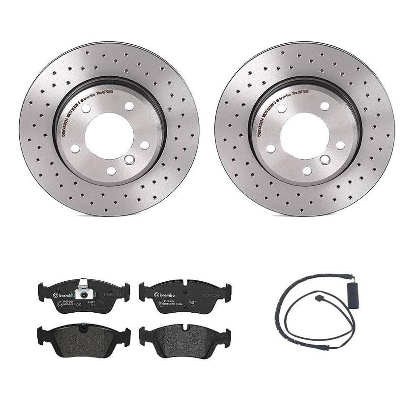 Brembo Brake Pads and Rotors Kit – Front (300mm) (Xtra) (Low-Met)