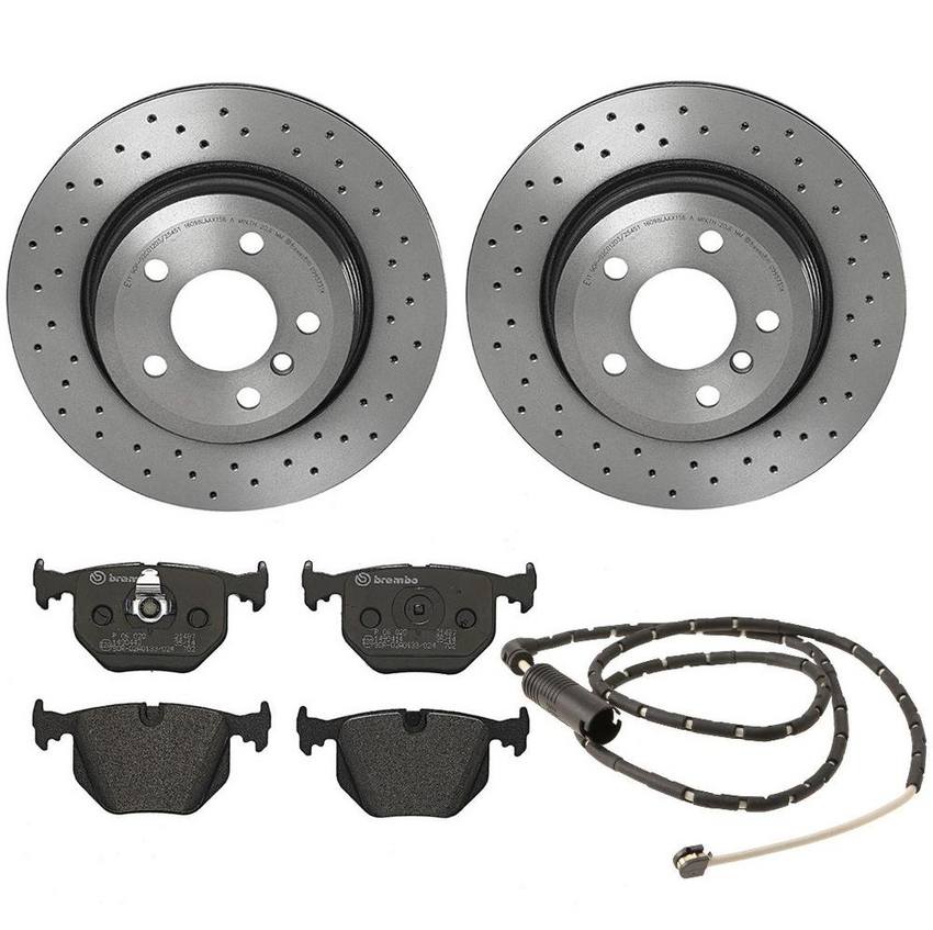 Brembo Brakes Kit – Pads and Rotors Rear (320mm) (Xtra) (Low-Met)