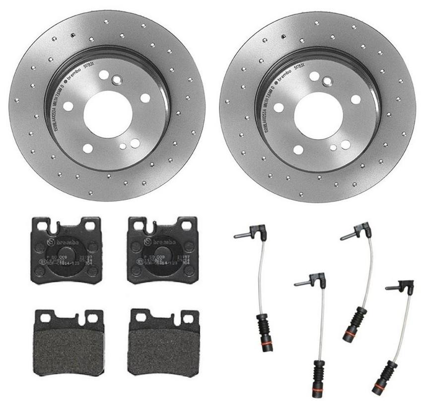 Brembo Brakes Kit – Pads and Rotors Rear (278mm) (Xtra) (Low-Met)