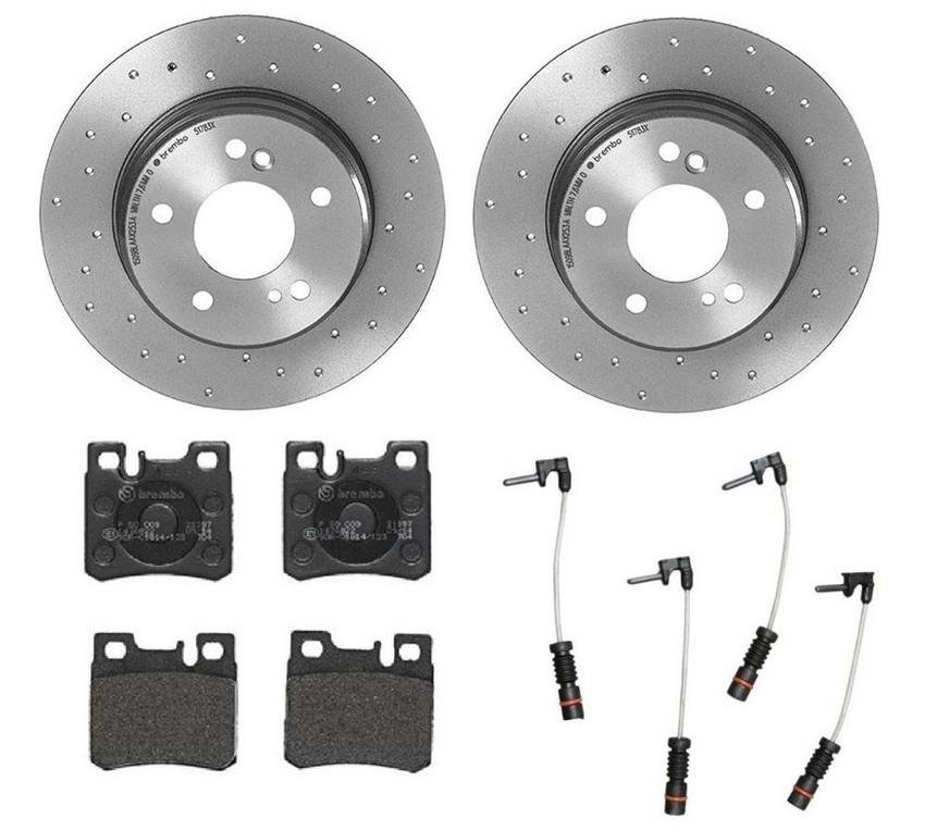 Brembo Brakes Kit – Pads and Rotors Rear (278mm) (Xtra) (Low-Met)