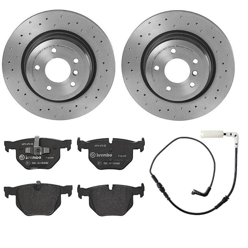 Brembo Brakes Kit – Pads and Rotors Rear (336mm) (Xtra) (Low-Met)