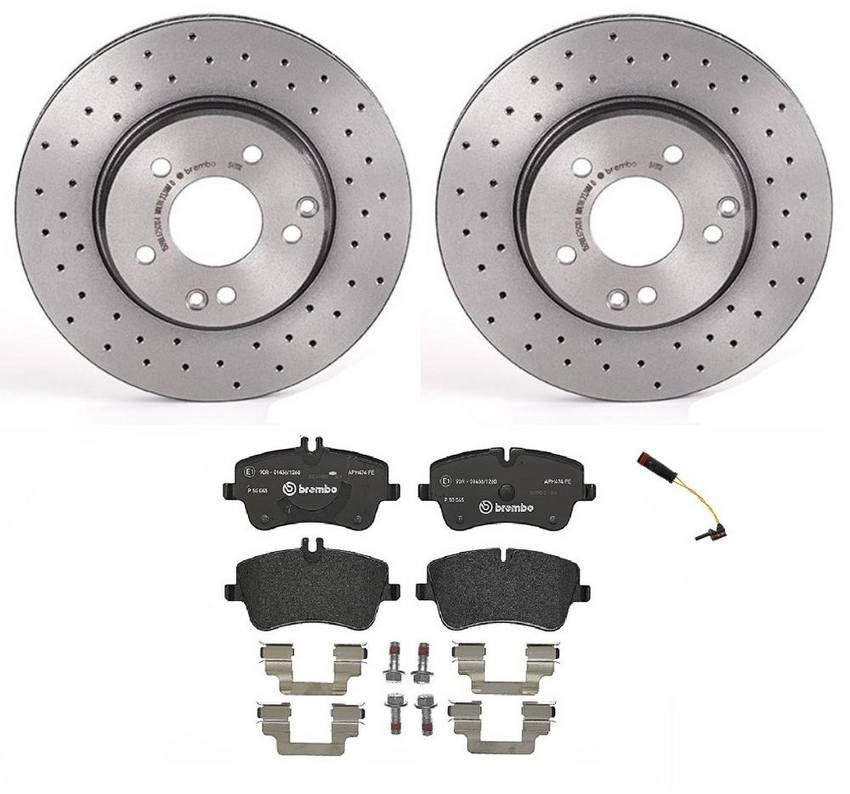 Brembo Brake Pads and Rotors Kit – Front (288mm) (Xtra) (Low-Met)