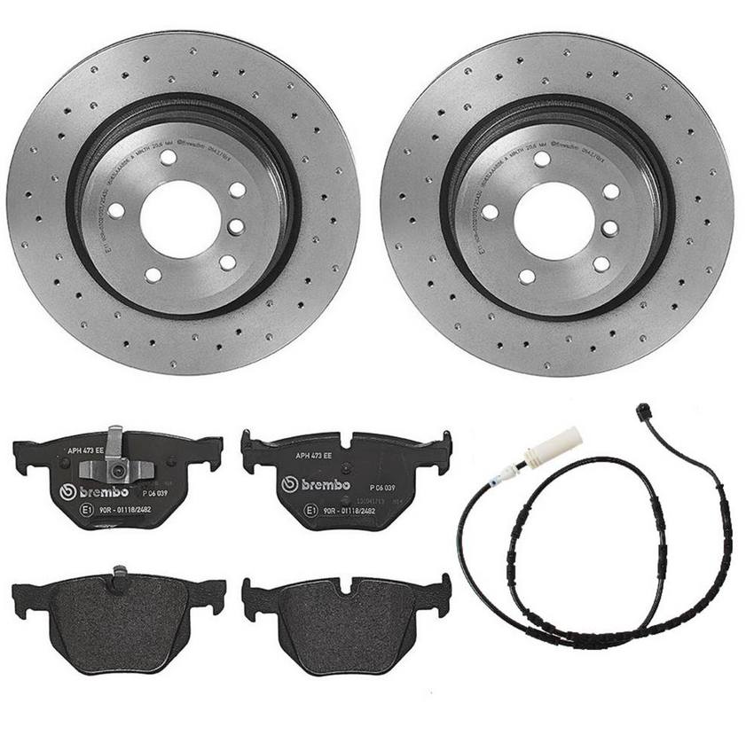 Brembo Brakes Kit – Pads and Rotors Rear (336mm) (Xtra) (Low-Met)