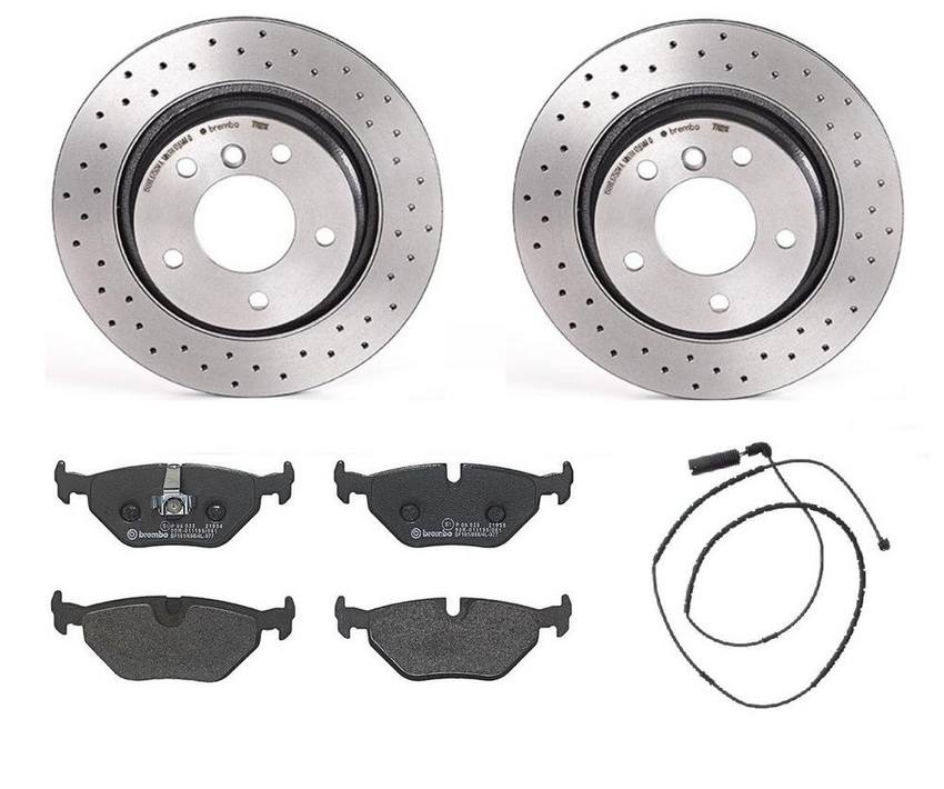 BMW Brembo Brake Kit – Pads and Rotors Rear (294mm) (Xtra) (Low-Met) 34351164372 – Brembo 1564249KIT